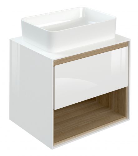 Тумба под раковину Cersanit Louna 60 см  SP-SZ-LOU60-BL/Wh