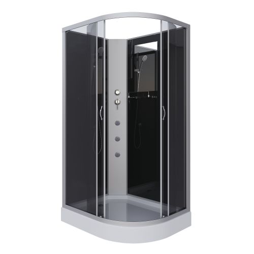 Душ.каб. NG-3512-14LBKG (1200х800х2000) низкий поддон(13см) стекло ТОНИРОВАННОЕ 3 места