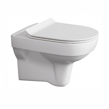 Унитаз подвесной Cersanit CARINA Clean On S-MZ-CARINA-XL-COn-S-DL-w с сиденьем
