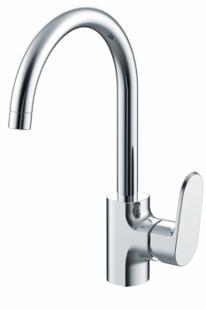 Смеситель для кухни Bravat Pure высокий излив F7105161C