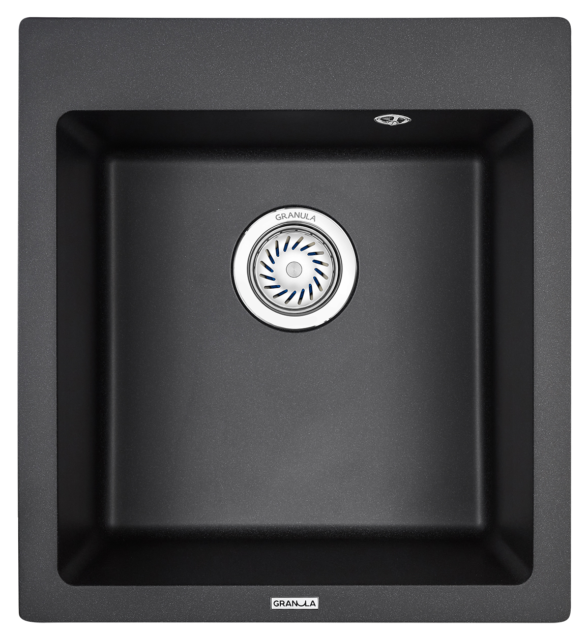 Мойка кухонная Granula квадратная кварц 4651, ЧЁРНЫЙ