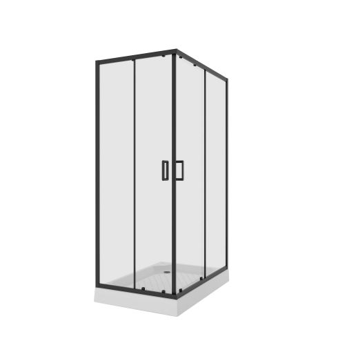Душ. ограждение Niagara NG-6810-08 BLACK (120*80*190) прямоугольник, двери раздвижные, 1 место