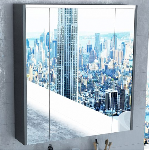 Зеркальный шкаф Roca Ronda 80 белый глянец/антрацит ZRU9302970