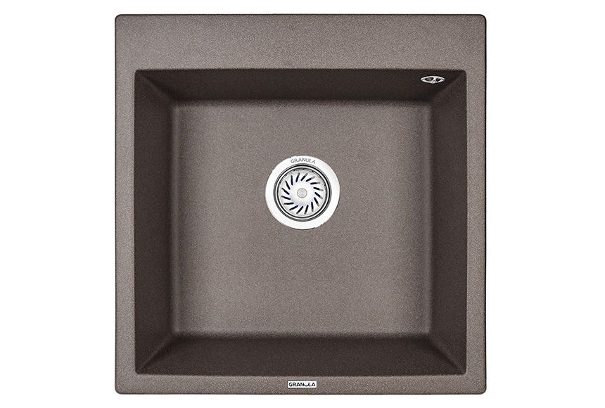 Мойка кухонная Granula квадратная кварц 5102, ЭСПРЕССО