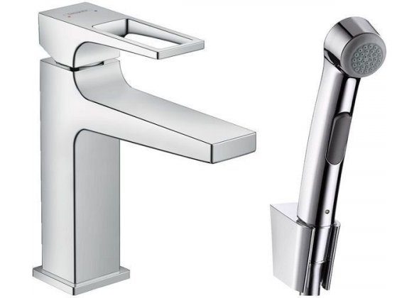 Смеситель для раковины Hansgrohe Metropol 74522000 с гигиеническим душем