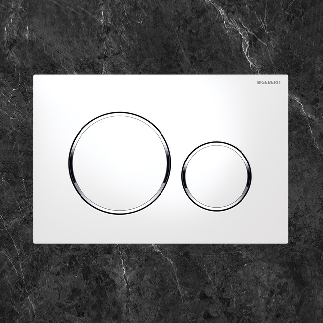 Клавиша смыва Geberit Sigma 20 115.882.KJ.1 белый, хром глянец