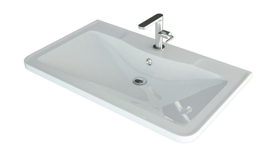 Раковина Атлантика 80 литьевой мрамор ЛС-00000616