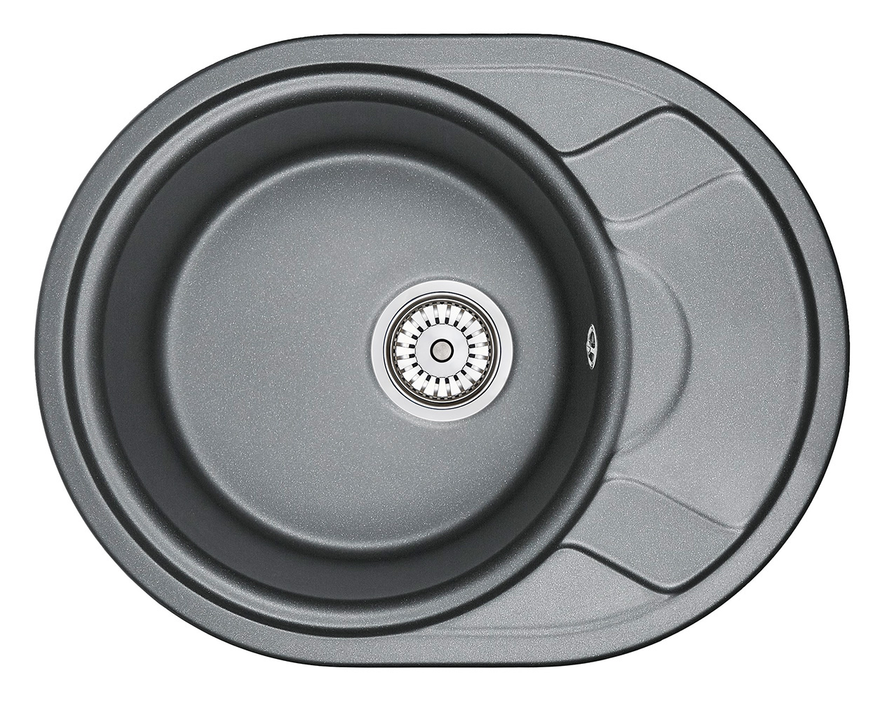 Мойка кухонная Granula овальная кварц 5802, ШВАРЦ