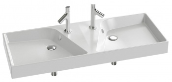 Двойная подвесная раковина-столешница Jacob Delafon Rythmik 120х46 см EXM112-Z-00