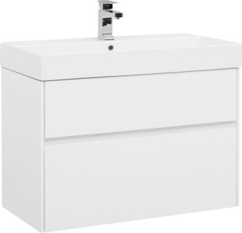 Тумба с раковиной Aquanet Бруклин 85 белый 00212598