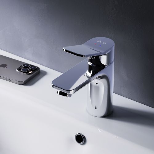 F85A82100 X-Joy, смеситель для умывальника с д/к, излив 100 мм, хром, шт