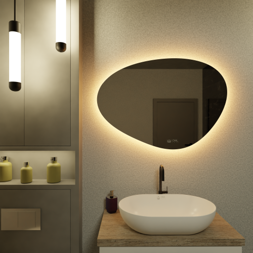 Ark H Зеркало для ванной LED 1000х700 камень