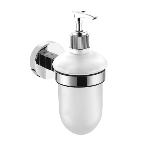 Дозатор жидкого мыла стеклянный AZARIO NESSY, хром (AZ-73112)