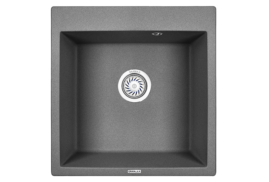 Мойка кухонная Granula квадратная кварц 5102, ГРАФИТ