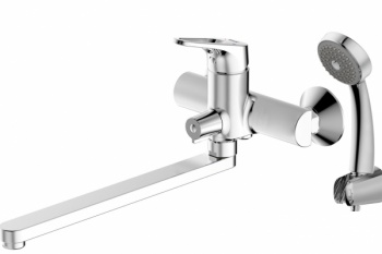 Смеситель для ванны с длинным изливом с аксессуарами Bravat Drop-D F648162C-LB-RUS
