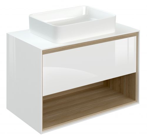 Тумба под раковину Cersanit Louna 80 см  SP-SZ-LOU80-BL/Wh