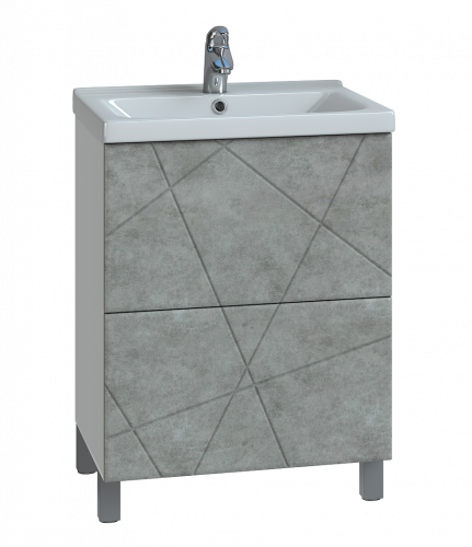Тумба под раковину VIGO  Geometry 50 см tn.GEO.FOS.50.2Y бетон