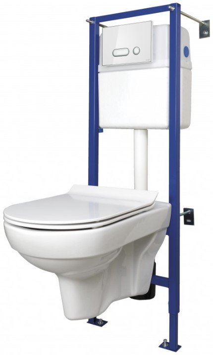 Унитаз с инсталляцией Cersanit City Clean On S-SET-CITYC/LPRO/S-DL/In-Wg-w