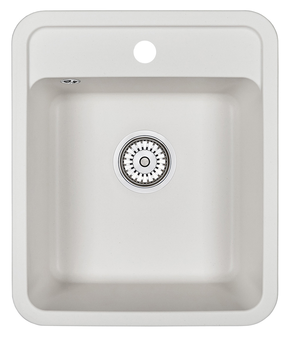 Мойка кухонная Granula прямоугольная кварц 4202, БЕЛЫЙ