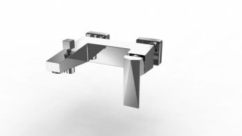 Смеситель для ванны с коротким изливом с аксессуарами Bravat Iceberg F676110C-B-RUS