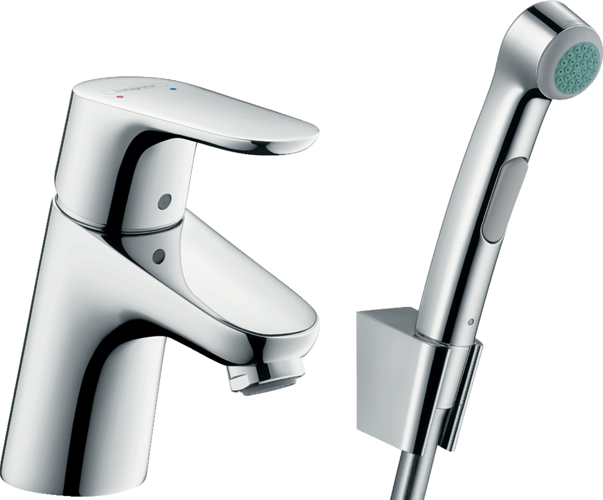 Смеситель для раковины с биде и ручным душем Hansgrohe Focus E2 31926000