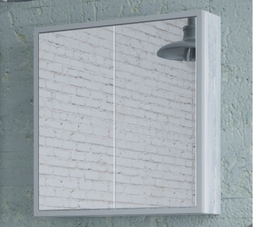 Зеркало-шкаф Айрон 70, серый/арт Corozo SD-00000279