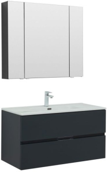 Мебель для ванной Aquanet Алвита New 100 2 ящика, антрацит 00274201