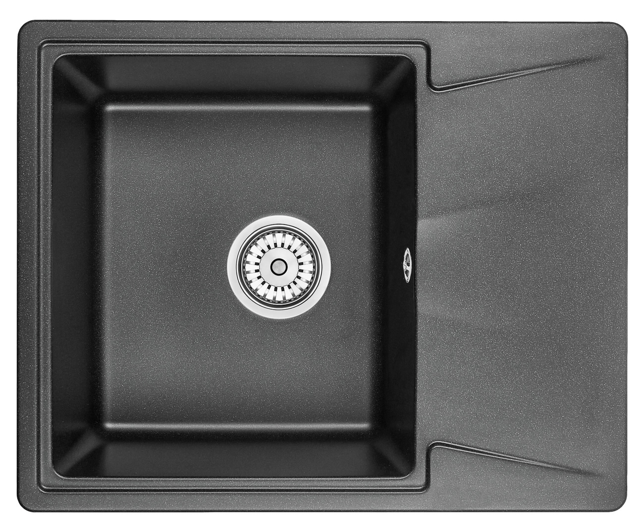 Мойка кухонная Granula прямоугольная кварц 6201, ЧЁРНЫЙ