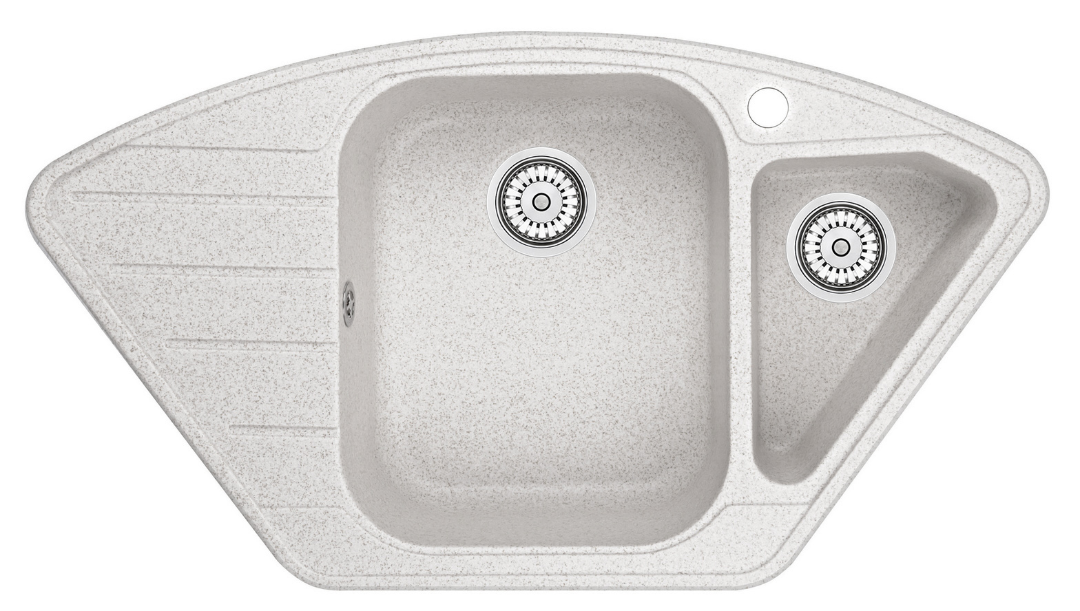 Мойка кухонная Granula многоугольная кварц 9101, АРКТИК