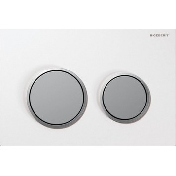 Клавиша смыва Geberit Omega 20 115.085.KL.1 белый , хром матовый