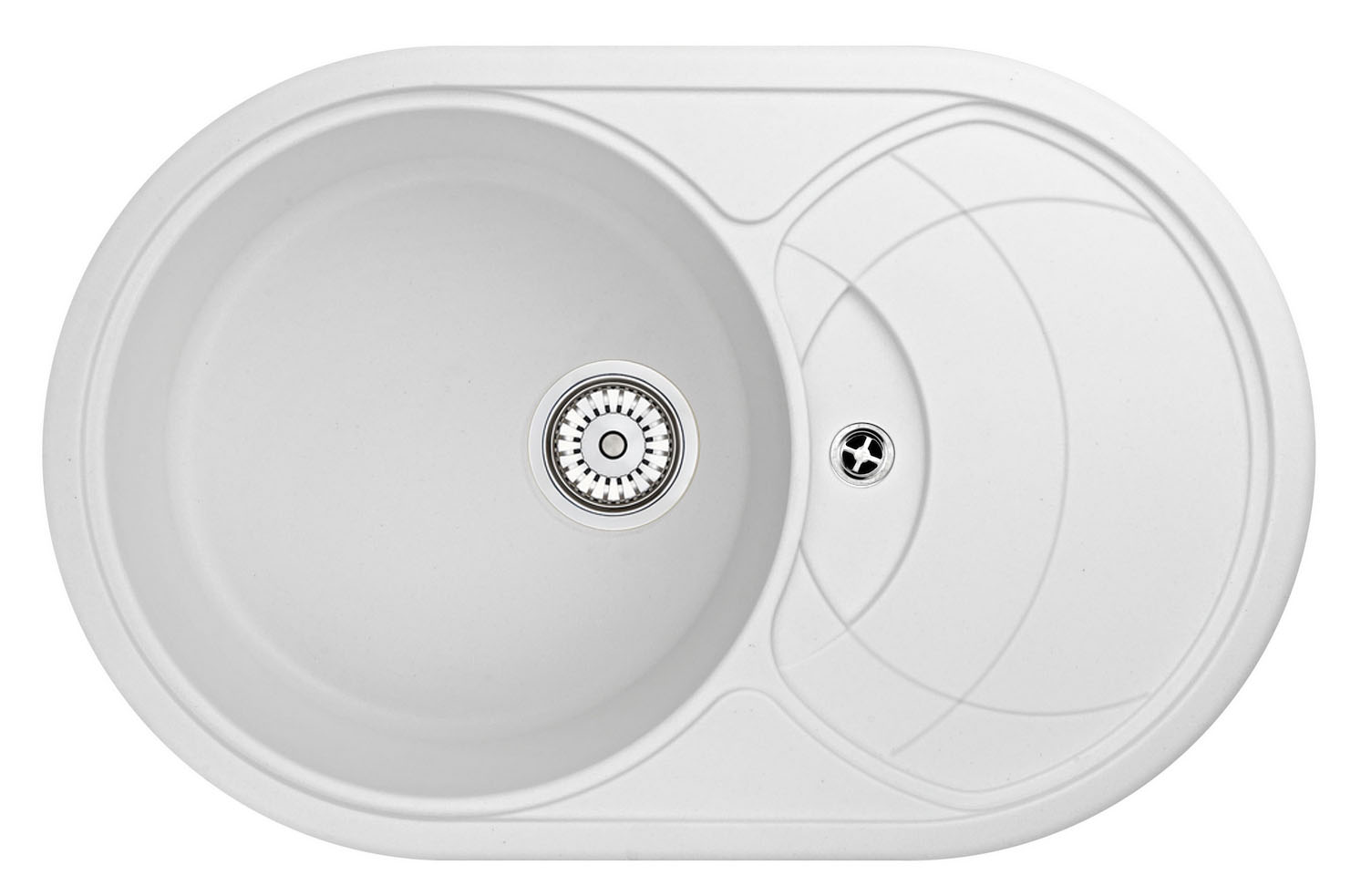 Мойка кухонная Granula овальная кварц 7801, АРКТИК