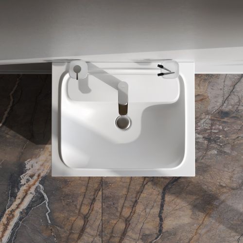 M8FWPC0600WM Func, Раковина мебельная, литьевой мрамор, 60 см, цвет белый матовый