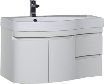 Тумба под раковину Aquanet Сопрано 95 L белый (2 дверцы 2 ящика) 00169631