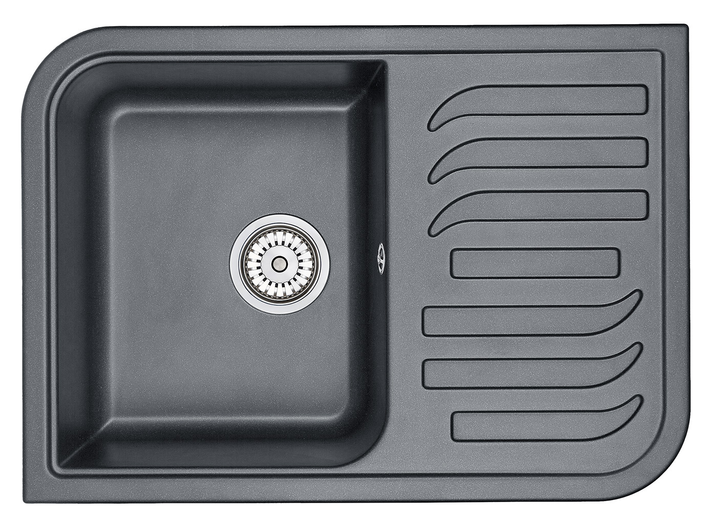 Мойка кухонная Granula прямоугольная кварц 7001, ШВАРЦ
