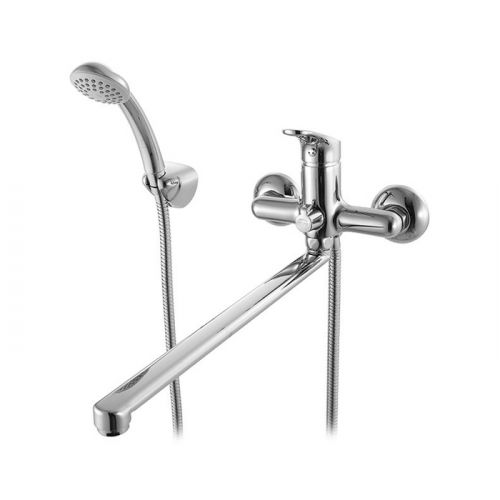 Смеситель для ванны с длинным изливом с керамическим дивертором,  Neva, Milardo, NEVSBLCM10