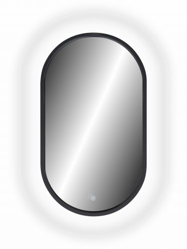 Зеркало Континент "Prime Black Led" 450х800 в МДФ раме