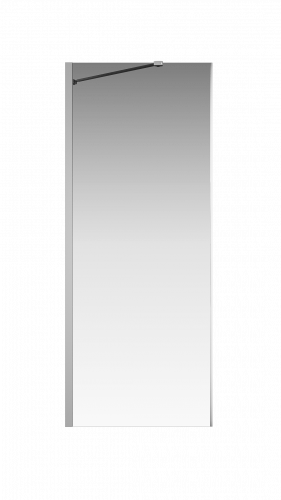 Боковая перегородка Creto Nota 122-SP-800-C-CH-6 стекло прозрачное EASY CLEAN профиль хром, 80х200 см