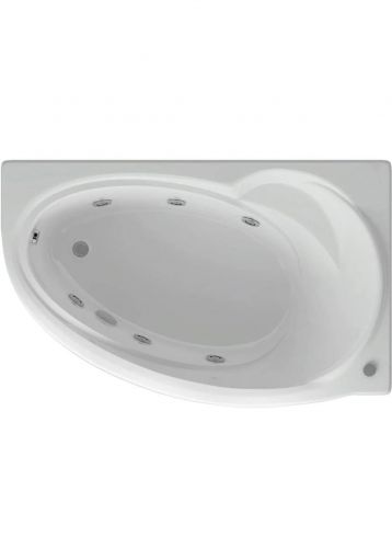 Акриловая ванна Aquatek Бетта 170 BET170-0000011 правая, с гидромассажем (пневпоуправление), с фронтальным экраном