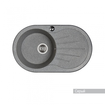Мойка для кухни Aquaton Паола круглая с крылом серая 1A714032PA230