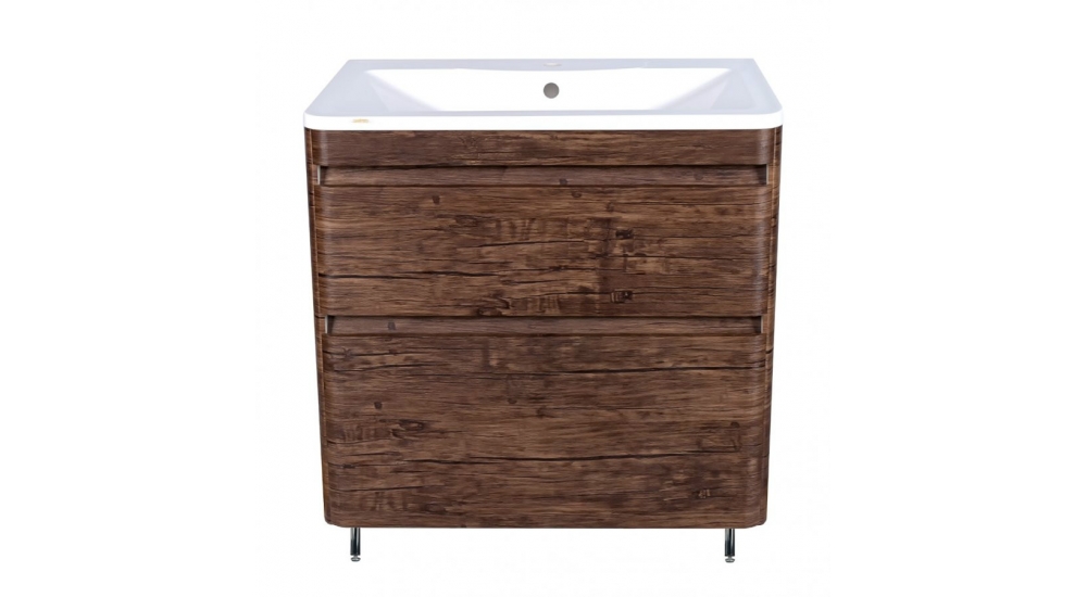 Тумба напольная Style line Атлантика 60, Люкс старое дерево, под раковину, PLUS