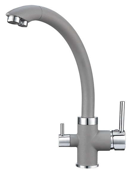 Смеситель для кухни Granula GR-2167 алюминиум, 2167al