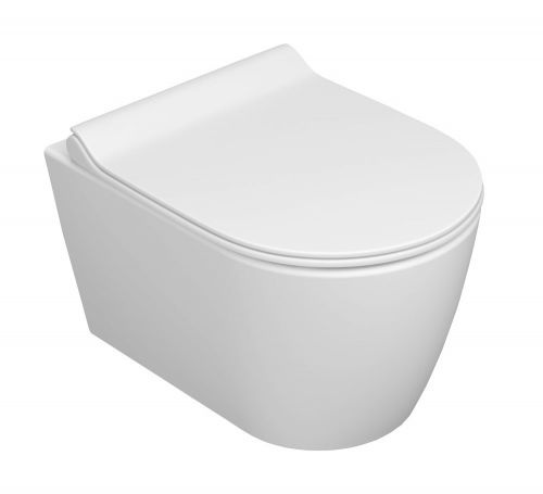 Унитаз подвесной ТРЕНТ, б/о,сид. DP Slim, Soft Close, Clip up (КЕРАМИН)