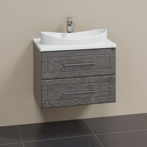 Тумба для умыв. "Венера 70" дуб шале графит, подвес. (ум Вега 70 литой мрамор) Санта