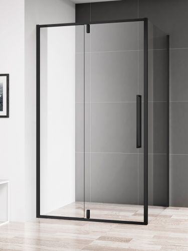 Душевая дверь в нишу AQUAme 900*1950мм.,  стекло 6мм, цвет профиля матовый черный.