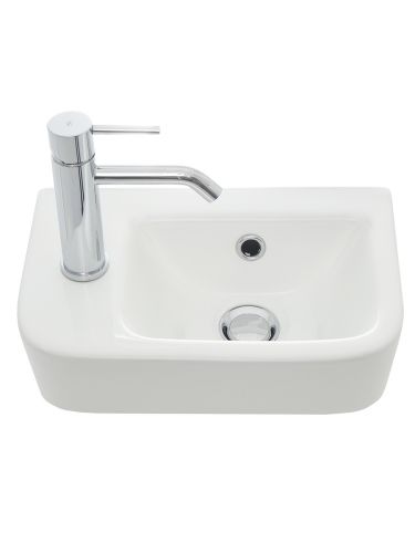 AQM5006L Умывальник AQUAme с отверстием под смеситель. Левый. 375х245х135