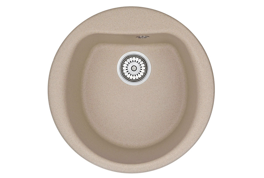 Мойка кухонная Granula круглая кварц 5101, ПЕСОК