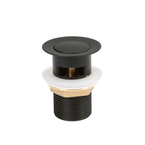 Выпуск для умывальника с переливом, черный матовый, Slide, IDDIS, SLIB000i88