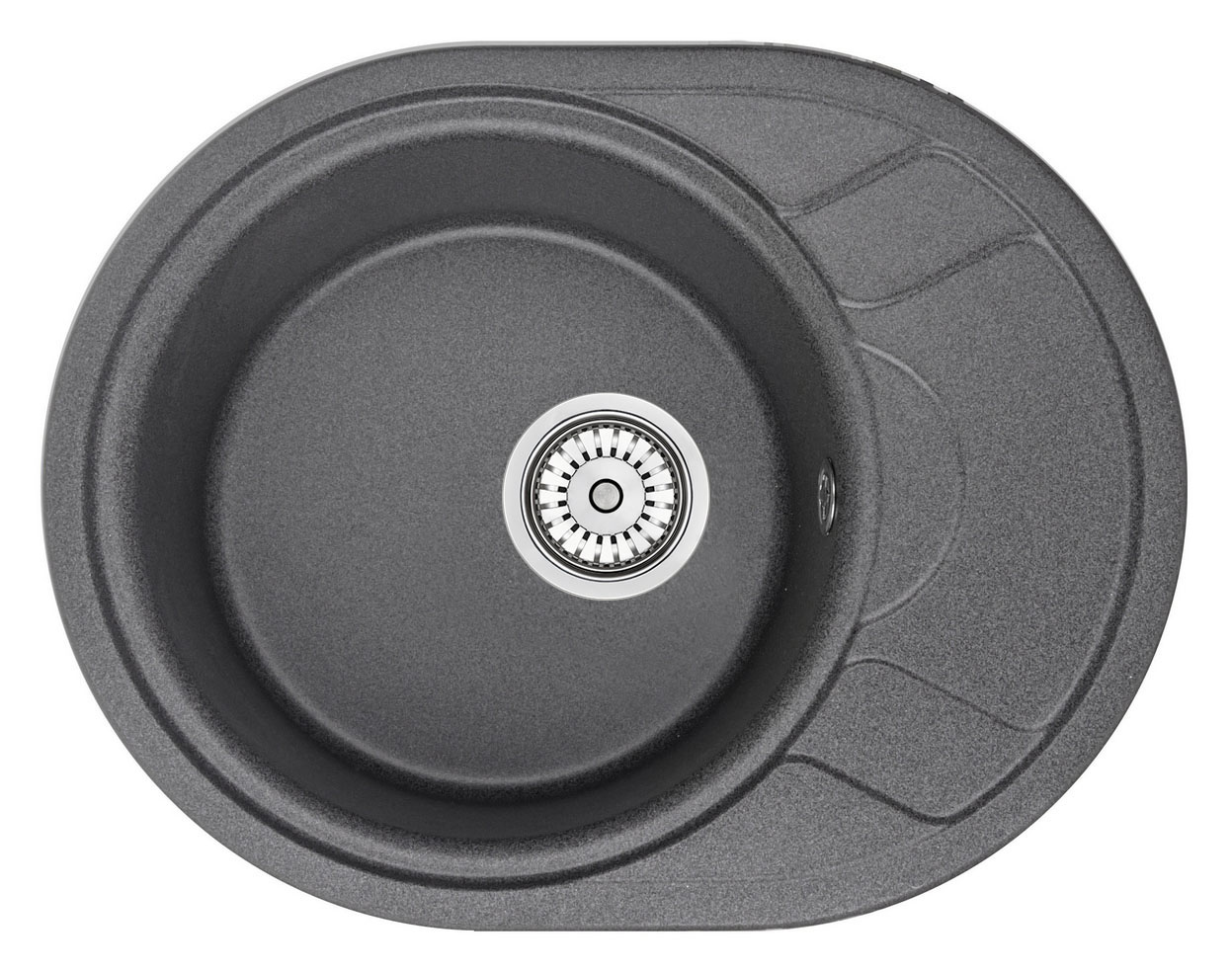 Мойка кухонная Granula овальная кварц 5802, ГРАФИТ