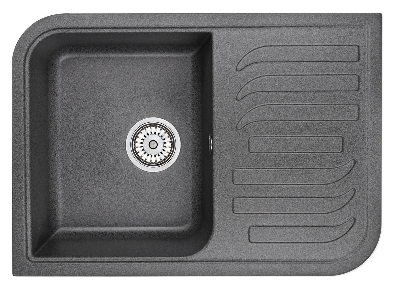 Мойка кухонная Granula прямоугольная кварц 7001, ГРАФИТ