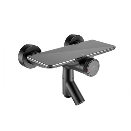 Смеситель для ванны с управлением Push Control, черный матовый, Shelfy, IDDIS, SHEBLBTi02WA
